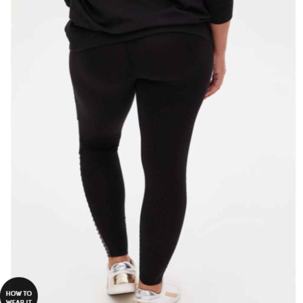 Platinum Legging – Moto Faux Leather Black - Picture 3 of 8